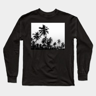 Tropical landscape palms, Sky, Nature print Long Sleeve T-Shirt